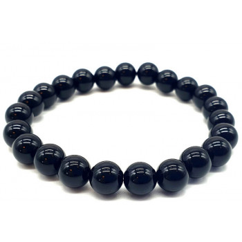 Bracelet Onyx Noir perles 8mm