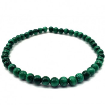 Bracelet 'Light Green' Malachite perles 4mm
