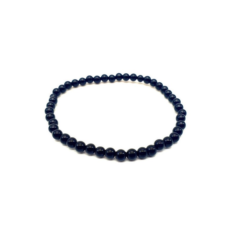 Bracelet Onyx Noir perles 4mm
