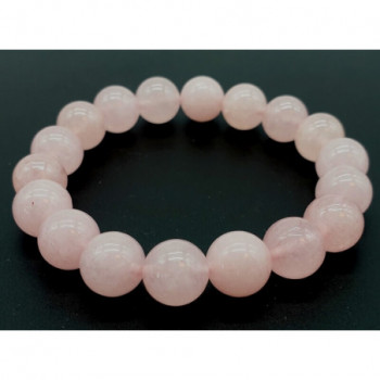 Bracelet Quartz Rose Perles 10mm