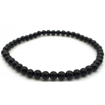 Bracelet Tourmaline Noire perles 4mm