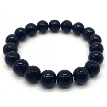 Bracelet Onyx Noir perles 10mm