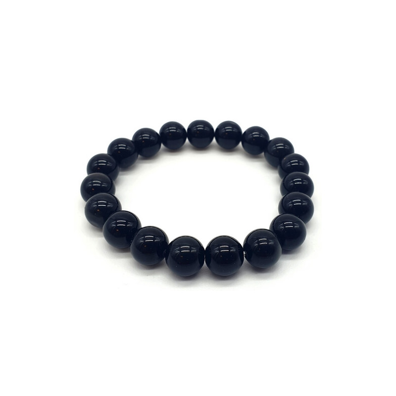 Bracelet Onyx Noir perles 10mm