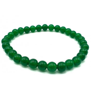 Bracelet Jade Verte perles 6mm