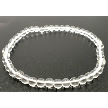 Bracelet Cristal de Roche perles 4mm
