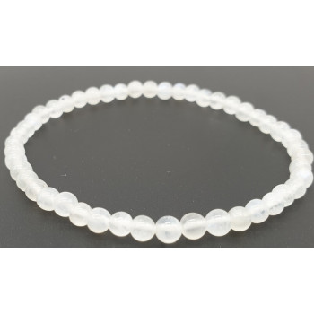 Bracelet Pierre de Lune blanche Perles 4mm