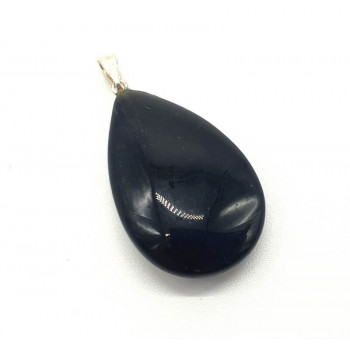 Pendentif Larme Obsidienne Noire 4cm