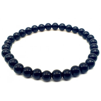 Bracelet Obsidienne Noire perles 6mm